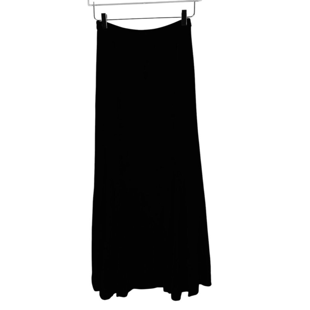 Vintage skirt Maxi velvet black S full ankle length goth fairy grunge 80s cyber